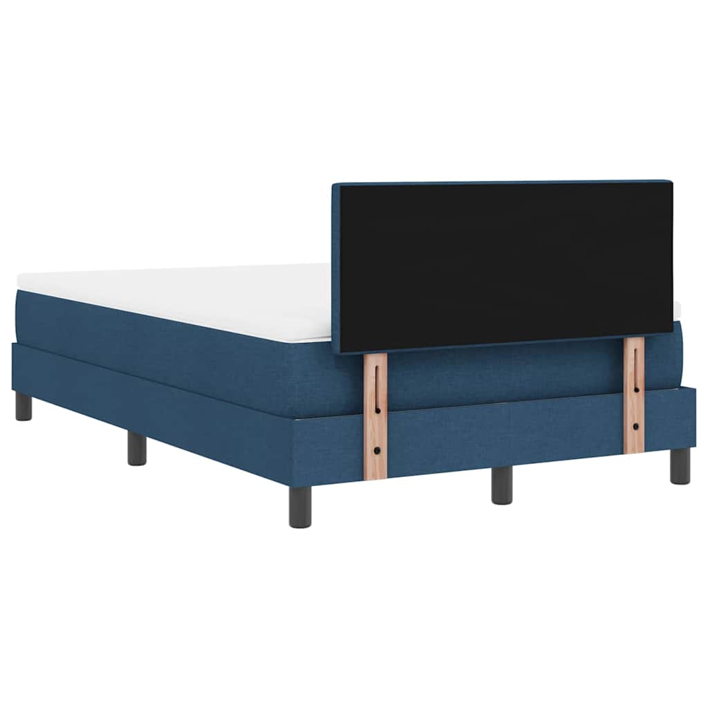 vidaXL Κρεβάτι box spring με στρώμα Σκούρο Μπλε 120 x 190 cm ύφασμα