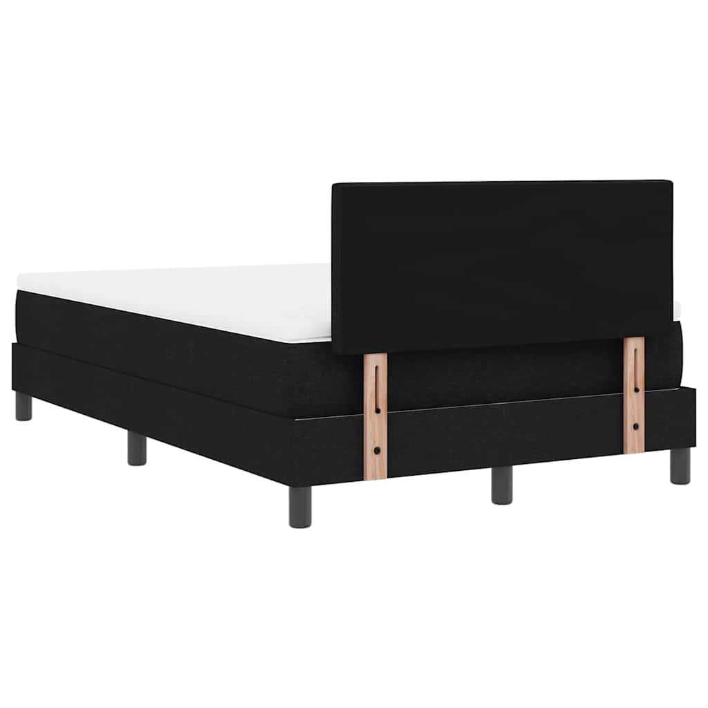 vidaXL Κρεβάτι με ελατήρια με στρώμα Μαύρο 120 x 200 cm ύφασμα