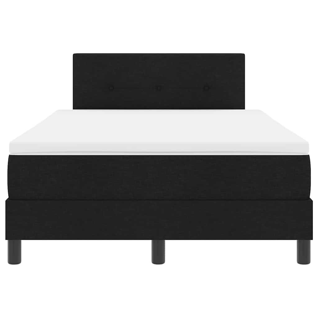vidaXL Κρεβάτι με ελατήρια με στρώμα Μαύρο 120 x 200 cm ύφασμα