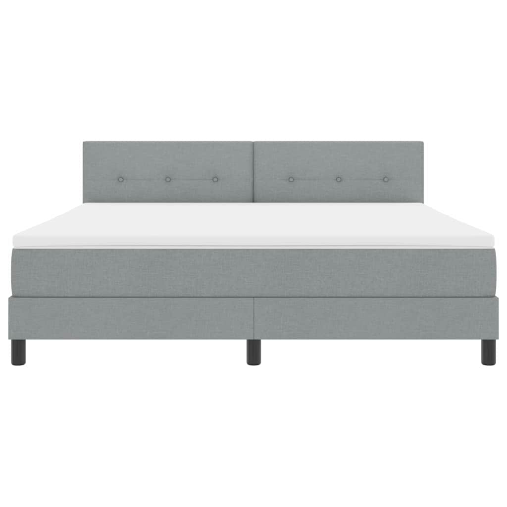 vidaXL Κρεβάτι με ελατήρια Ανοιχτό γκρι 180 x 200 cm ύφασμα