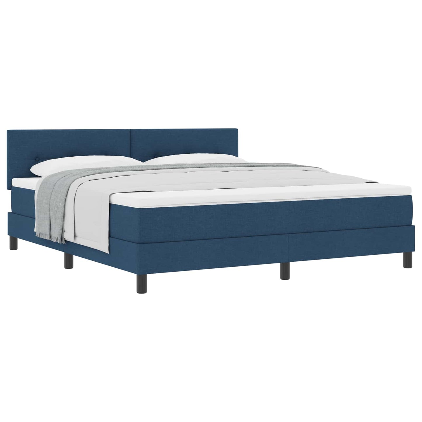 vidaXL Κρεβάτι με ελατήρια με κεφαλάρι Μπλε 180 x 200 cm ύφασμα