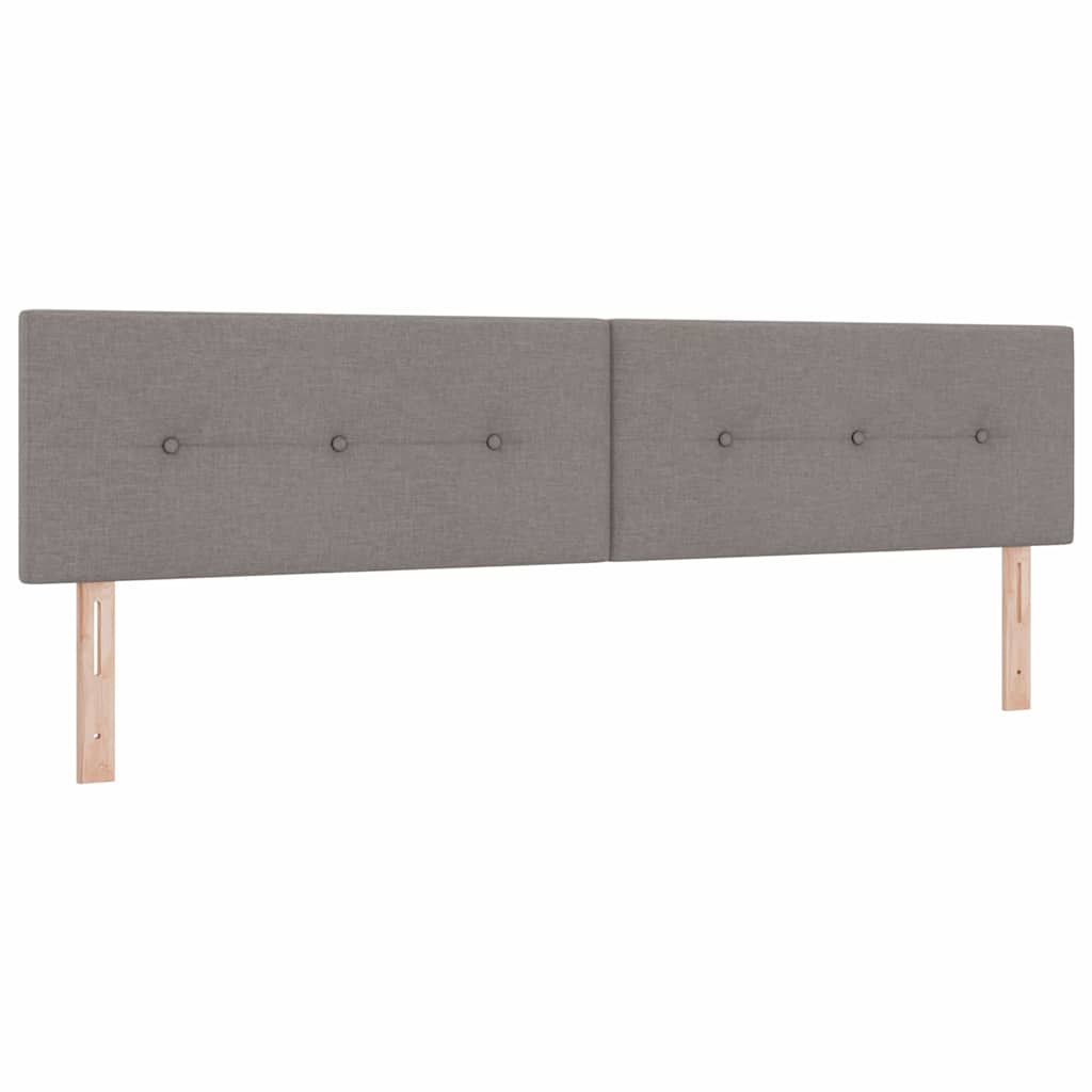 vidaXL Κρεβάτι με ελατήρια με κεφαλάρι Taupe 200 x 200 cm ύφασμα