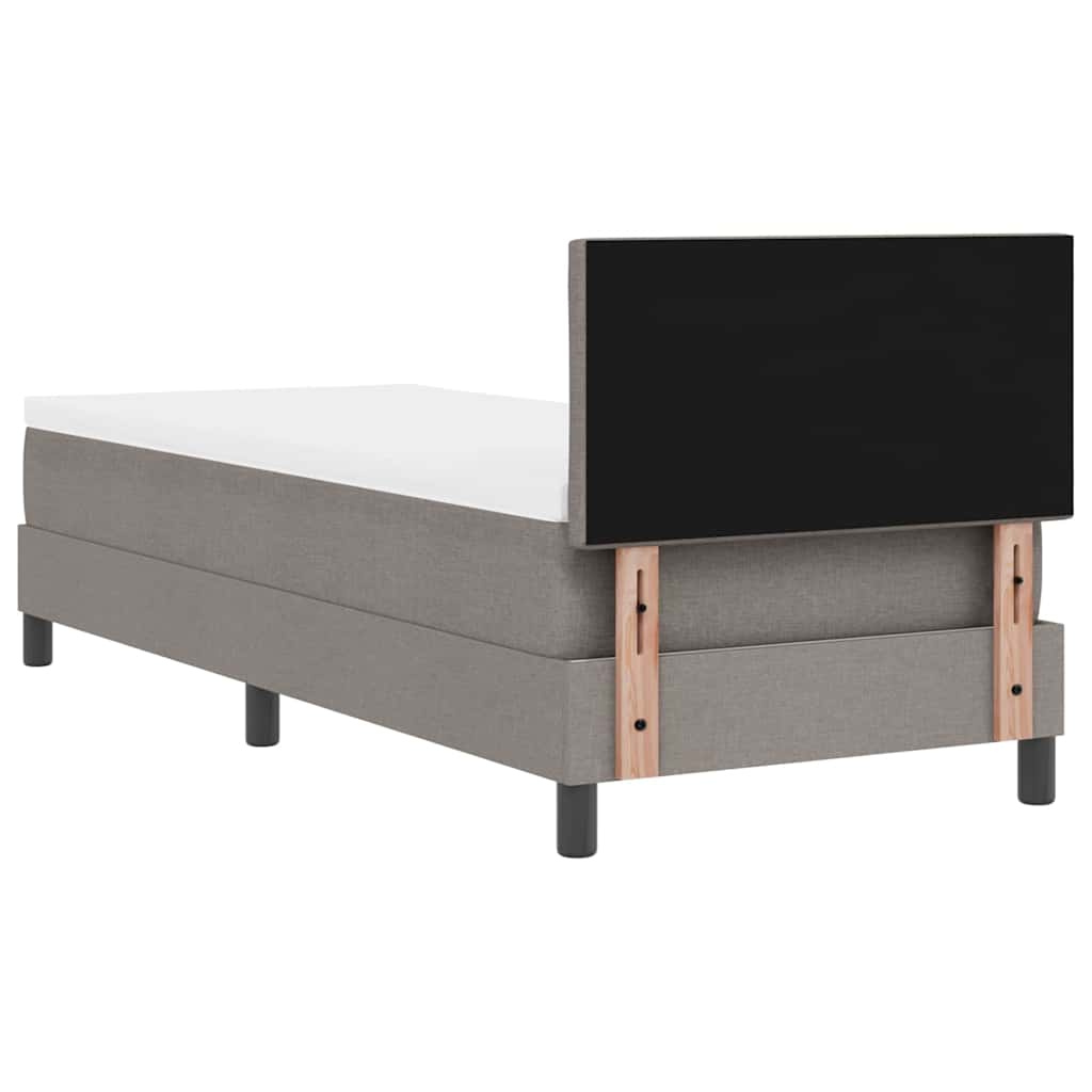 vidaXL Κρεβάτι box spring με στρώμα με στρώμα Taupe 80 x 200 cm ύφασμα