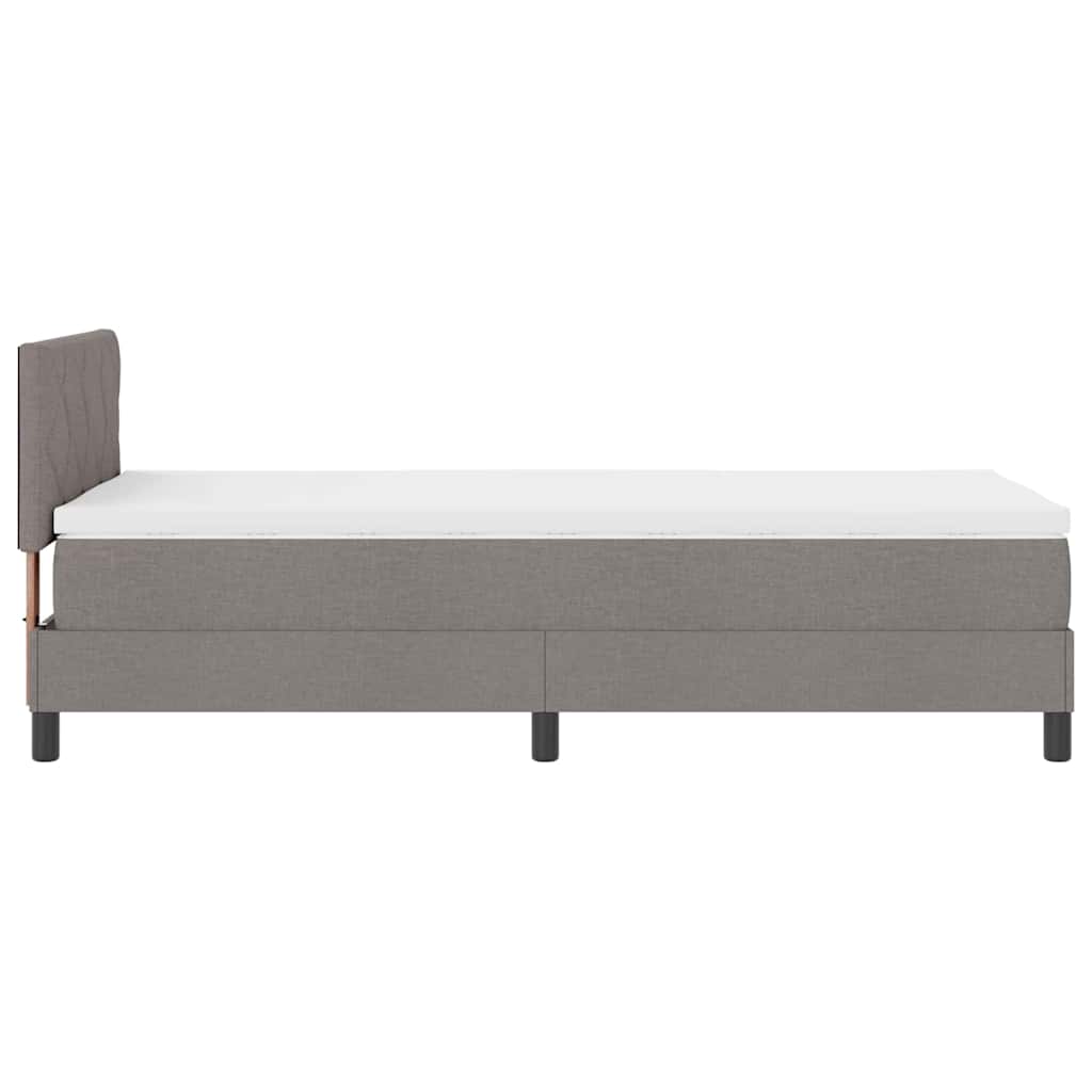 vidaXL Κρεβάτι box spring με στρώμα με στρώμα Taupe 90 x 190 cm ύφασμα