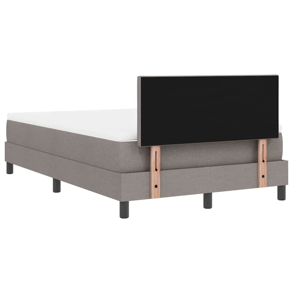 vidaXL Κρεβάτι box spring με στρώμα Taupe 120 x 190 cm ύφασμα