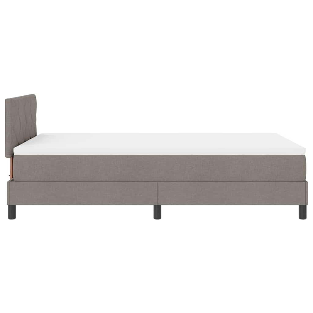 vidaXL Κρεβάτι box spring με στρώμα Taupe 120 x 200 cm ύφασμα