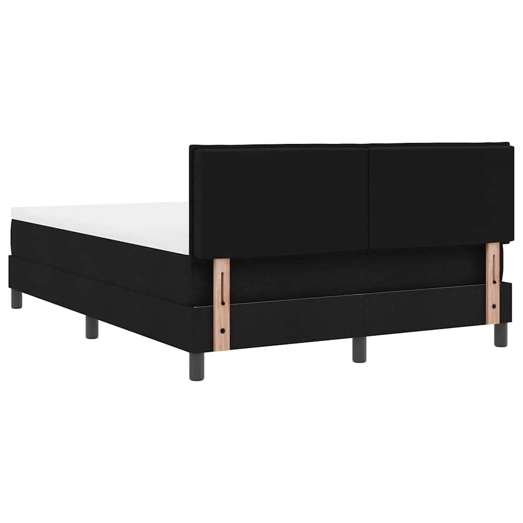 vidaXL Κρεβάτι box spring με στρώμα Μαύρο 140 x 200 cm ύφασμα