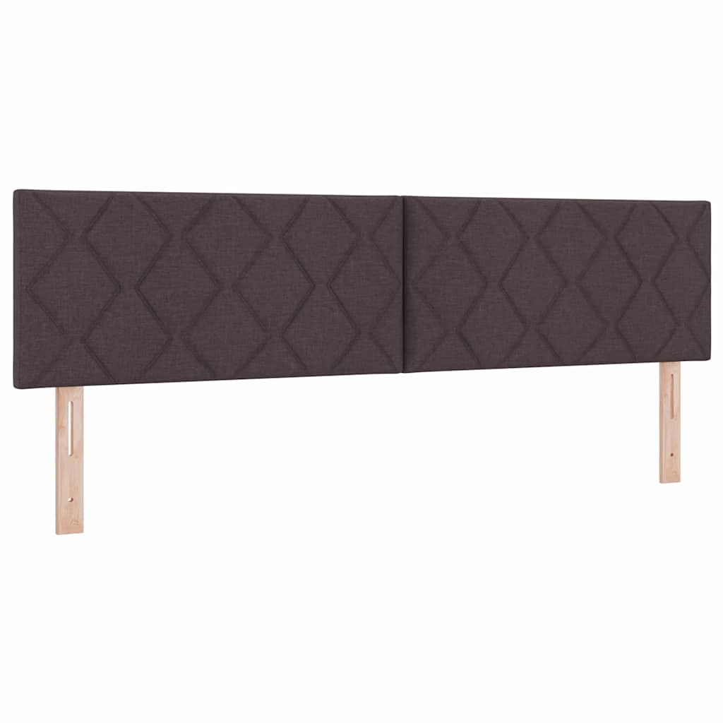 vidaXL Κρεβάτι box spring με στρώμα Σκούρο Καφέ 180 x 200 cm ύφασμα