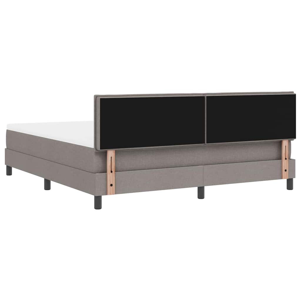 vidaXL Κρεβάτι box spring με στρώμα Taupe 180 x 200 cm ύφασμα