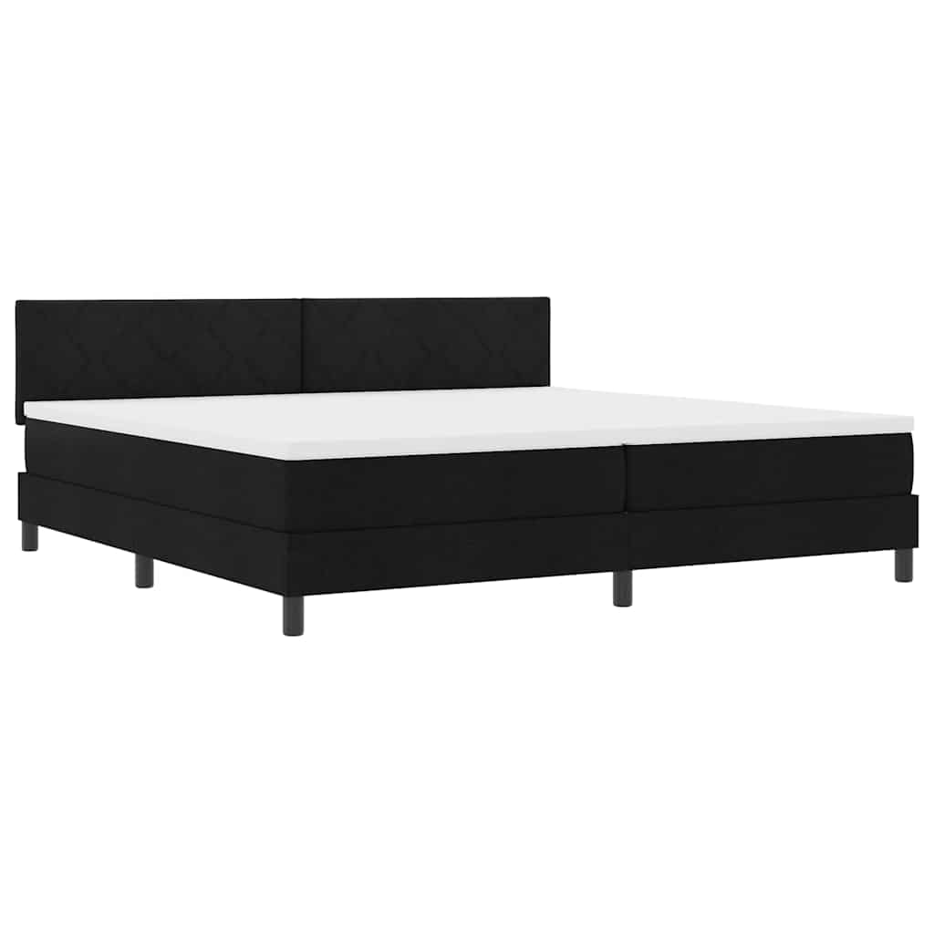 vidaXL Κρεβάτι box spring με στρώμα Μαύρο 200 x 200 cm ύφασμα