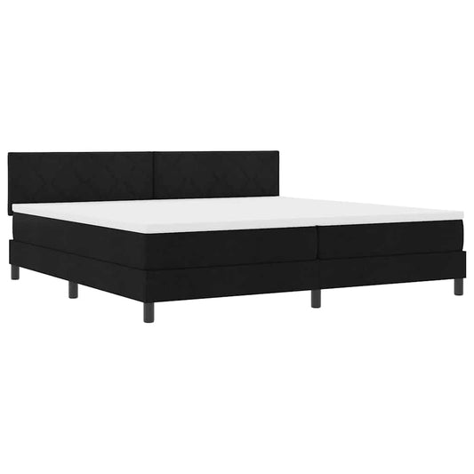 vidaXL Κρεβάτι box spring με στρώμα Μαύρο 200 x 200 cm ύφασμα