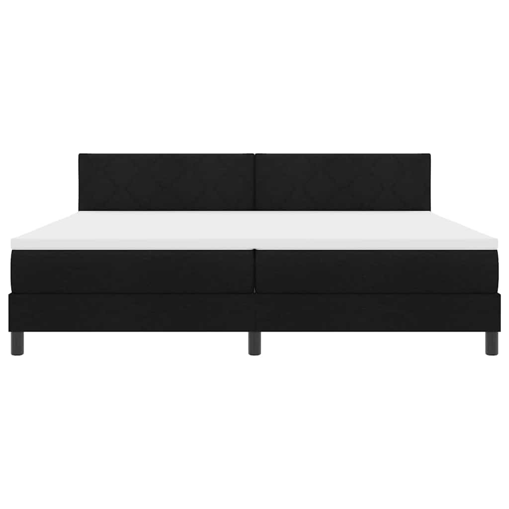 vidaXL Κρεβάτι box spring με στρώμα Μαύρο 200 x 200 cm ύφασμα