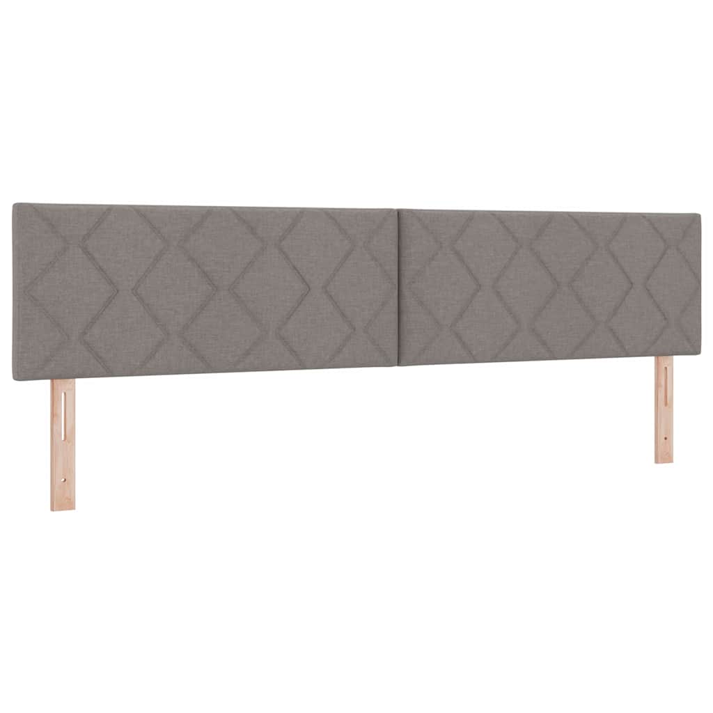 vidaXL Κρεβάτι box spring με στρώμα Taupe 200 x 200 cm ύφασμα