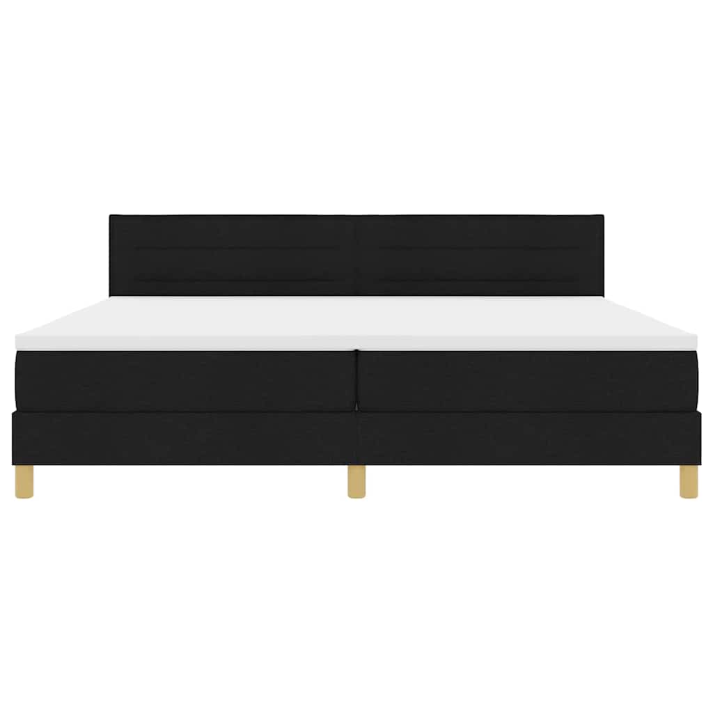 vidaXL Κρεβάτι box spring με στρώμα Μαύρο 200 x 200 cm ύφασμα