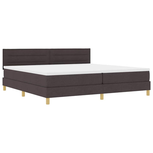 vidaXL Κρεβάτι box spring με στρώμα με στρώμα Σκούρο καφέ Σκούρο καφέ