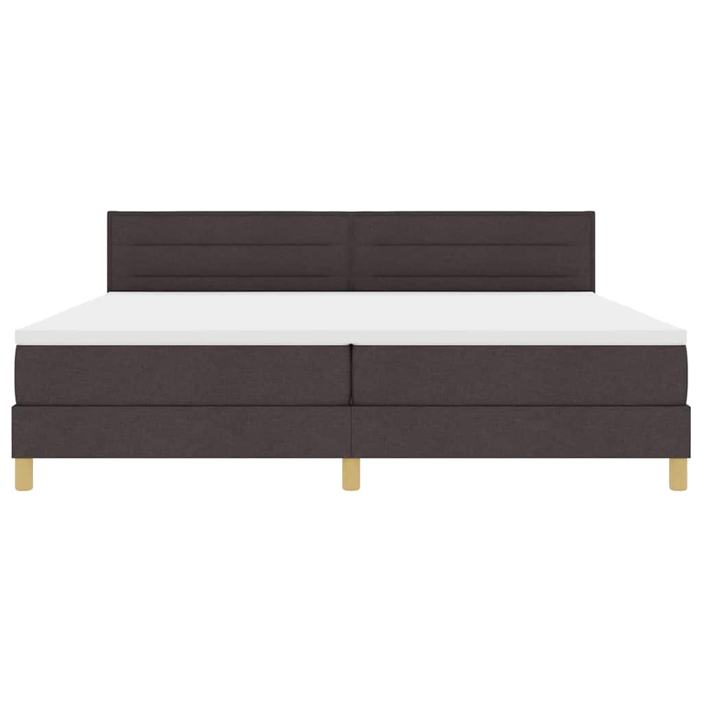 vidaXL Κρεβάτι box spring με στρώμα με στρώμα Σκούρο καφέ Σκούρο καφέ