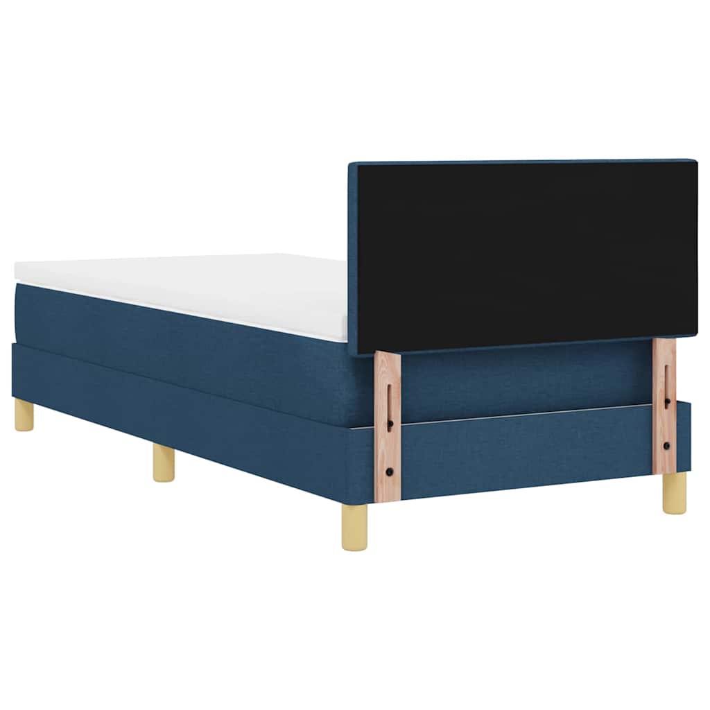 vidaXL Κρεβάτι με ελατήρια με μαξιλάρι Μπλε 80 x 200 cm ύφασμα