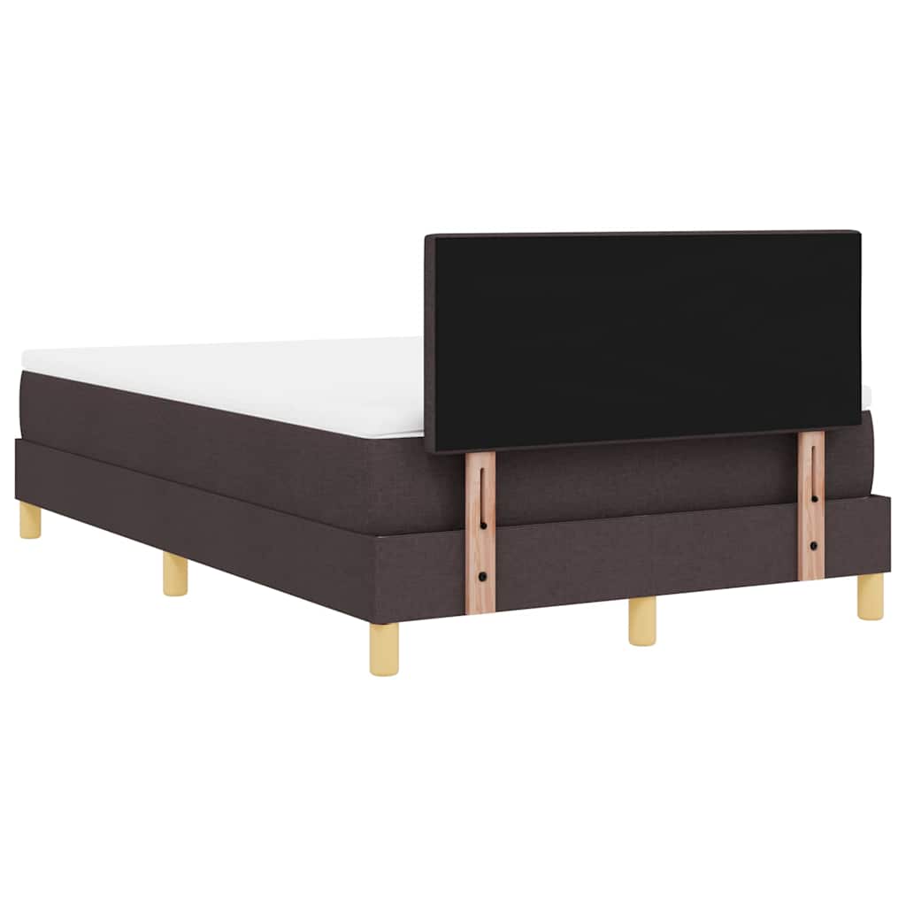 vidaXL Κρεβάτι box spring με στρώμα με στρώμα Σκούρο καφέ Σκούρο καφέ