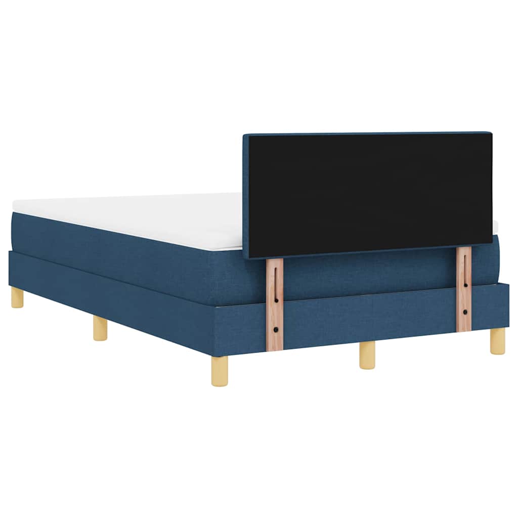vidaXL Κρεβάτι box spring με στρώμα με στρώμα Μπλε 120 x 200 cm ύφασμα