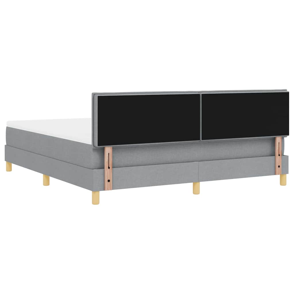 vidaXL Κρεβάτι με ελατήρια Ανοιχτό γκρι 180 x 200 cm ύφασμα
