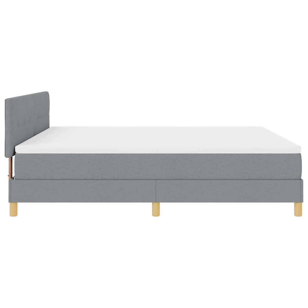 vidaXL Κρεβάτι με ελατήρια Ανοιχτό γκρι 180 x 200 cm ύφασμα