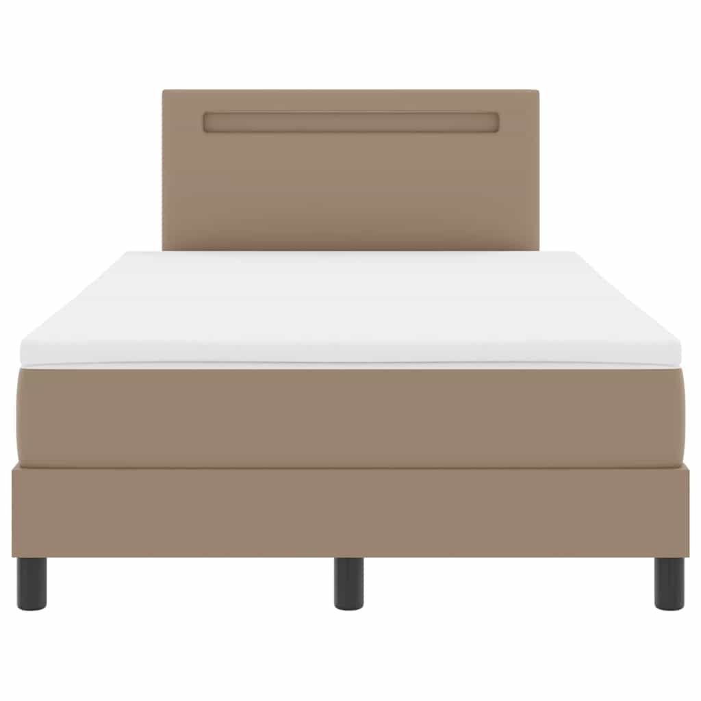 vidaXL Σκελετός κρεβατιού με στρώμα με στρώμα Καπουτσίνο 120 x 190 cm