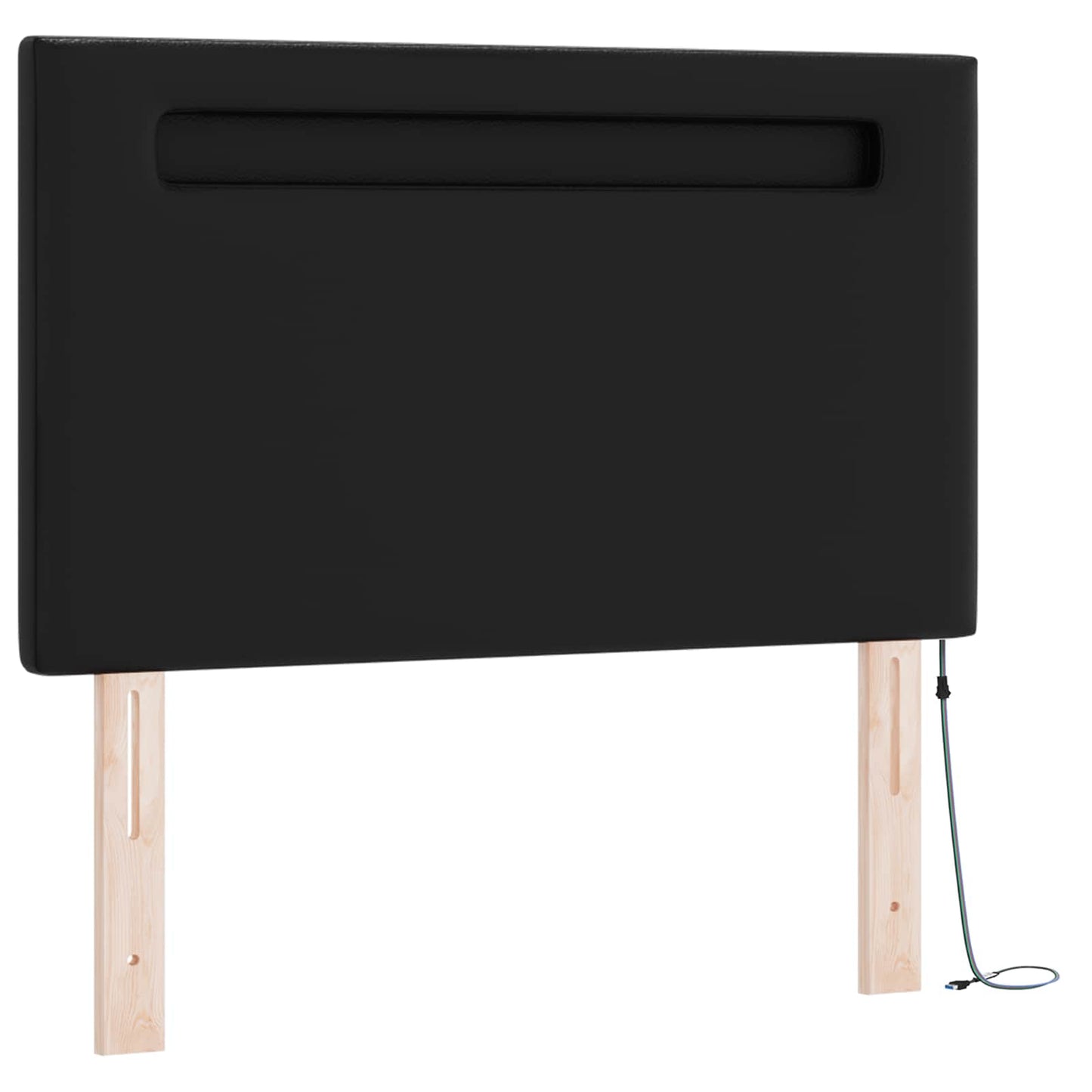 vidaXL Κρεβάτι με ελατήρια με στρώμα Μαύρο 120 x 200 cm Τεχνητό δέρμα