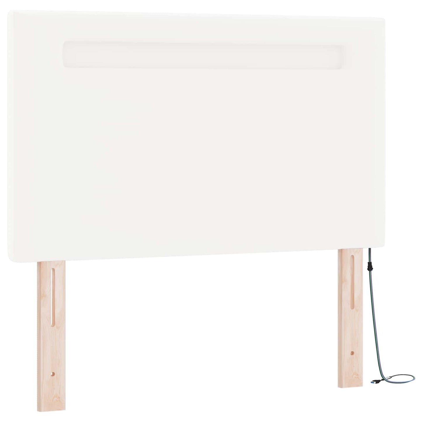 vidaXL Κρεβάτι με ελατήρια με στρώμα Λευκό 120 x 200 cm Τεχνητό δέρμα