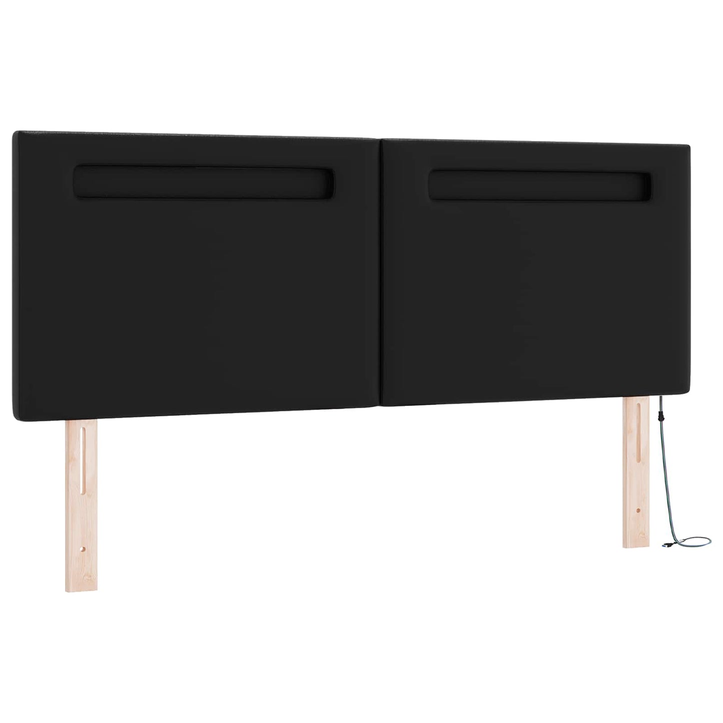 vidaXL Κρεβάτι με ελατήρια με στρώμα Μαύρο 140 x 200 cm Τεχνητό δέρμα