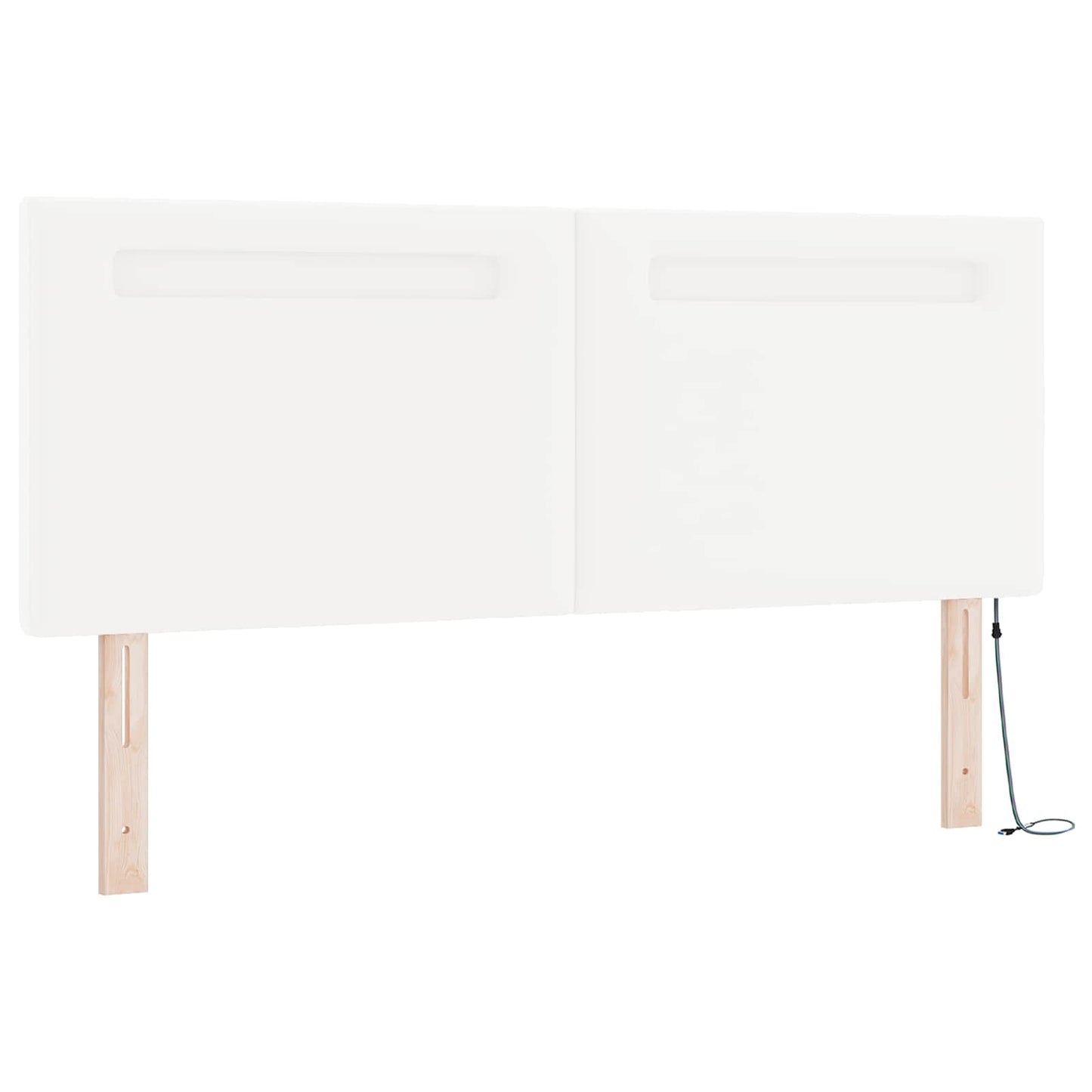 vidaXL Κρεβάτι με ελατήρια με στρώμα Λευκό 160 x 200 cm Τεχνητό δέρμα