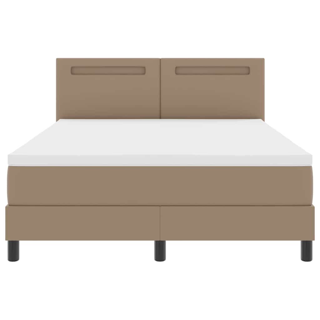 vidaXL Σκελετός κρεβατιού με στρώμα με στρώμα Καπουτσίνο 160 x 200 cm