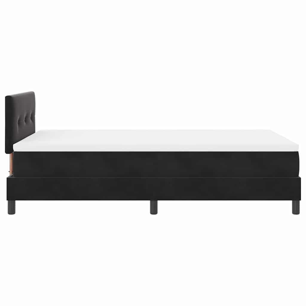 vidaXL Κρεβάτι με ελατήρια με στρώμα Μαύρο 120 x 190 cm Βελούδο