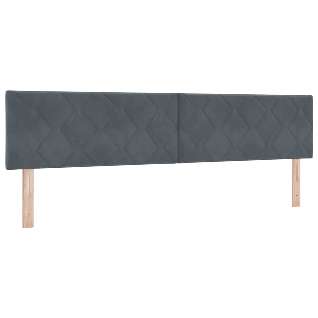 Κρεβάτι Box Spring vidaXL με Στρώμα Σκούρο Γκρι 200x200 εκ. Βελούδο
