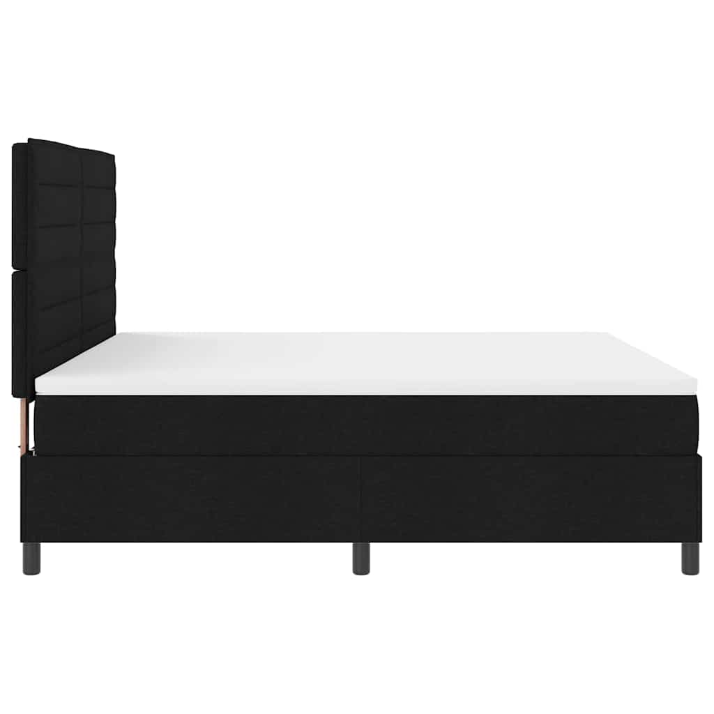 vidaXL Κρεβάτι με ελατήρια με στρώμα Μαύρο 180 x 200 cm ύφασμα