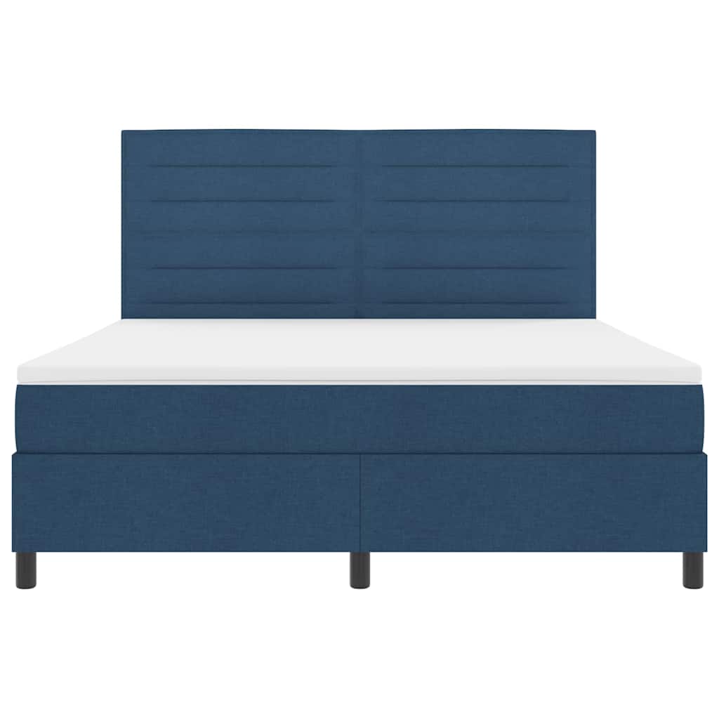 vidaXL Κρεβάτι με ελατήρια με στρώμα Μπλε 180 x 200 cm ύφασμα