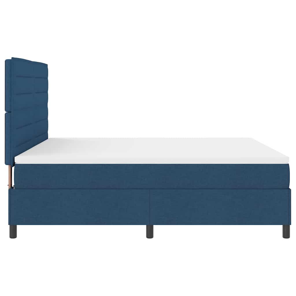 vidaXL Κρεβάτι με ελατήρια με στρώμα Μπλε 180 x 200 cm ύφασμα