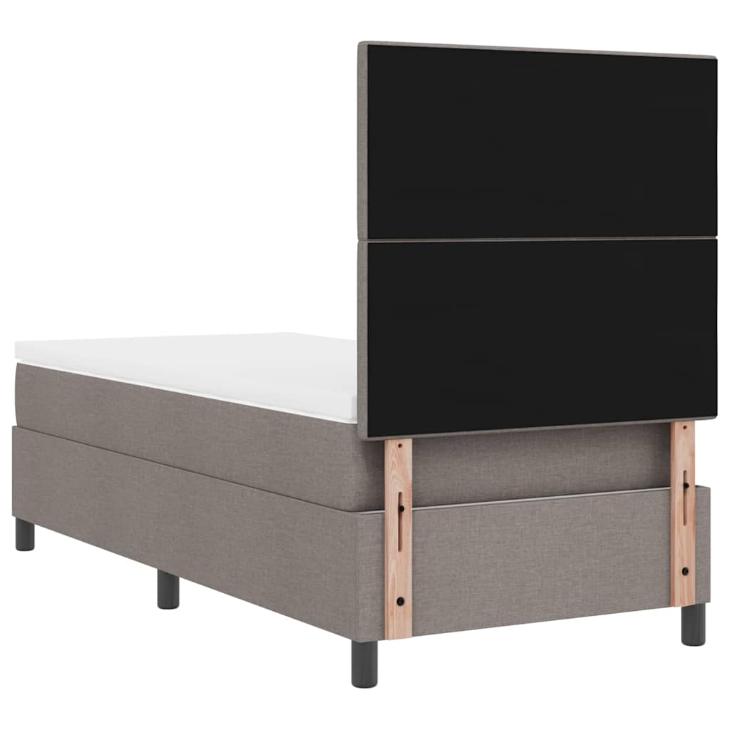 vidaXL Κρεβάτι με ελατήρια με κεφαλάρι Taupe 80 x 200 cm ύφασμα