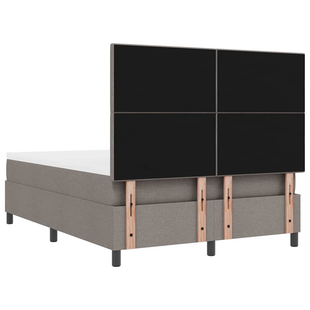 vidaXL Κρεβάτι με ελατήρια με στρώμα Taupe 160 x 200 cm ύφασμα