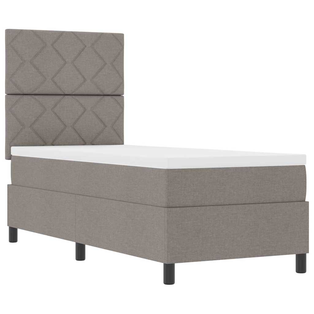 vidaXL Κρεβάτι με ελατήρια με κεφαλάρι Taupe 80 x 200 cm ύφασμα