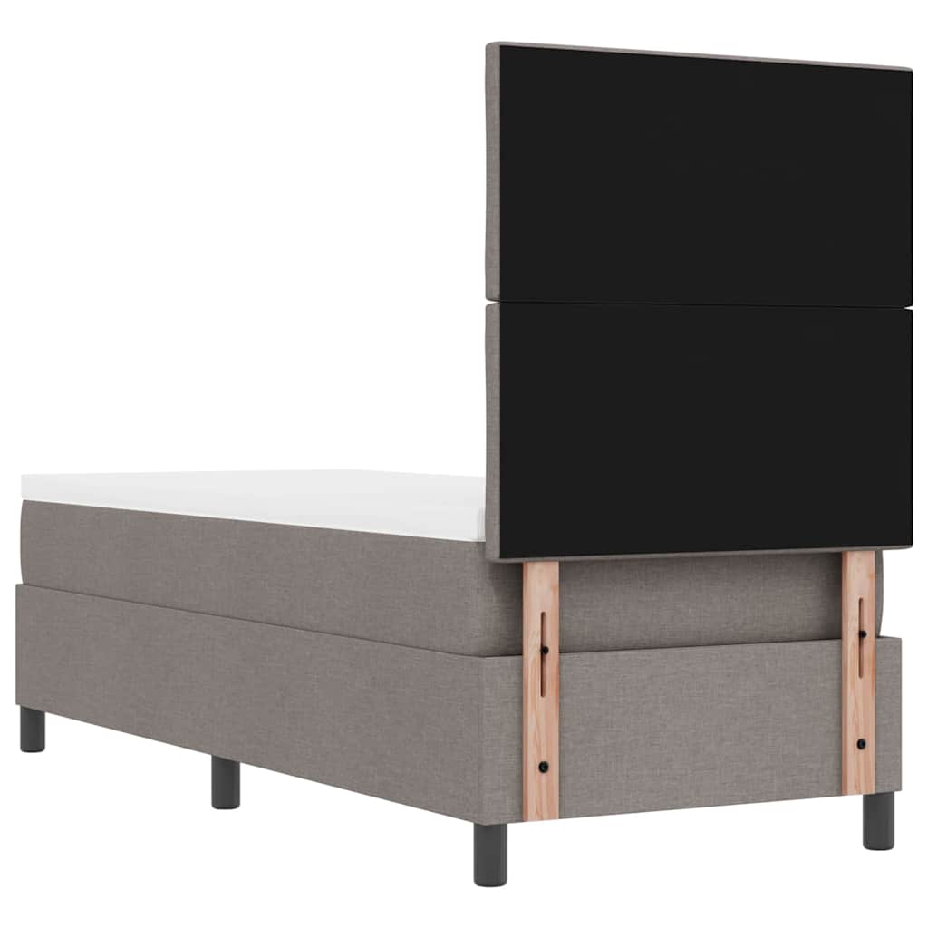 vidaXL Κρεβάτι με ελατήρια με κεφαλάρι Taupe 80 x 200 cm ύφασμα