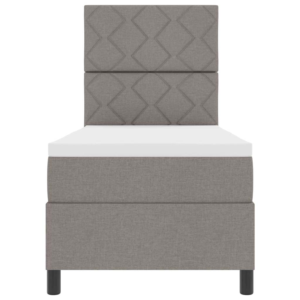 vidaXL Κρεβάτι με ελατήρια με κεφαλάρι Taupe 80 x 200 cm ύφασμα