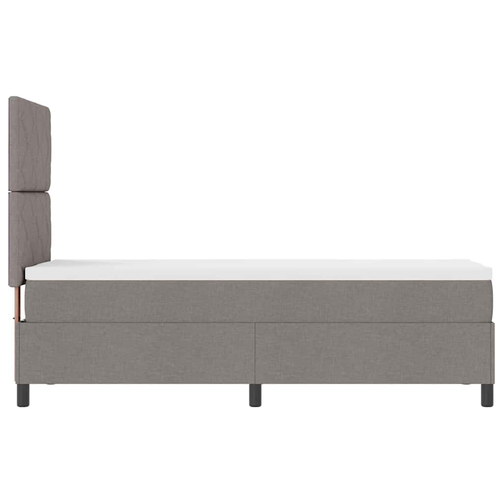 vidaXL Κρεβάτι με ελατήρια με κεφαλάρι Taupe 80 x 200 cm ύφασμα