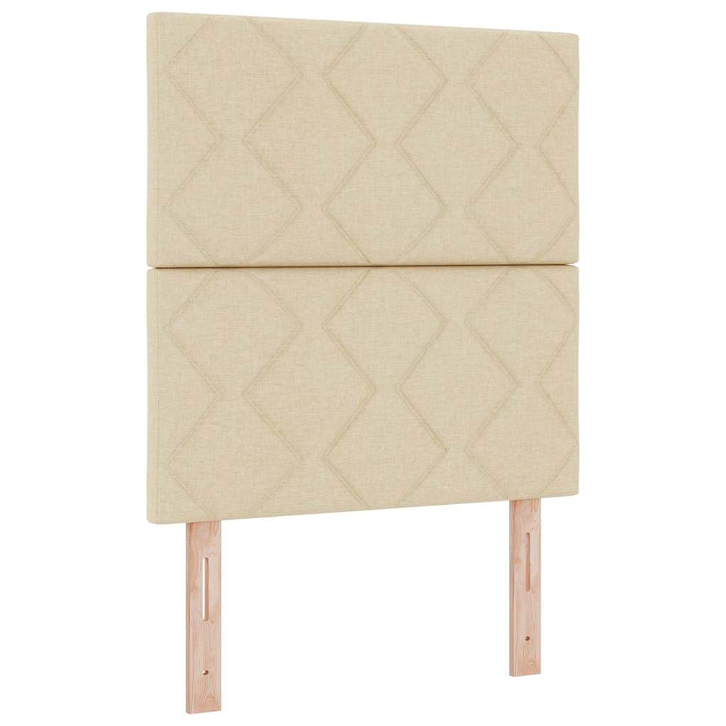 vidaXL Κρεβάτι με ελατήρια με στρώμα Κρεμ 80 x 200 cm ύφασμα