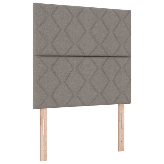 vidaXL Κρεβάτι με ελατήρια με στρώμα Taupe 90 x 200 cm ύφασμα