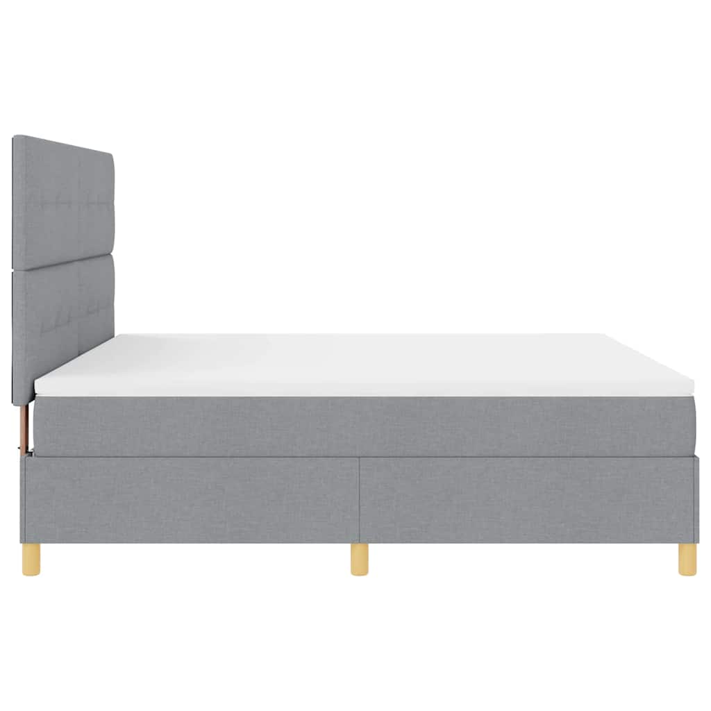 vidaXL Κρεβάτι με ελατήρια Ανοιχτό γκρι 180 x 200 cm ύφασμα