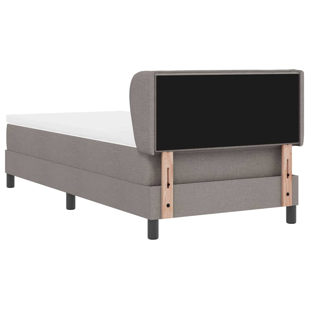 vidaXL Κρεβάτι με ελατήρια με στρώμα Taupe 80 x 200 cm ύφασμα