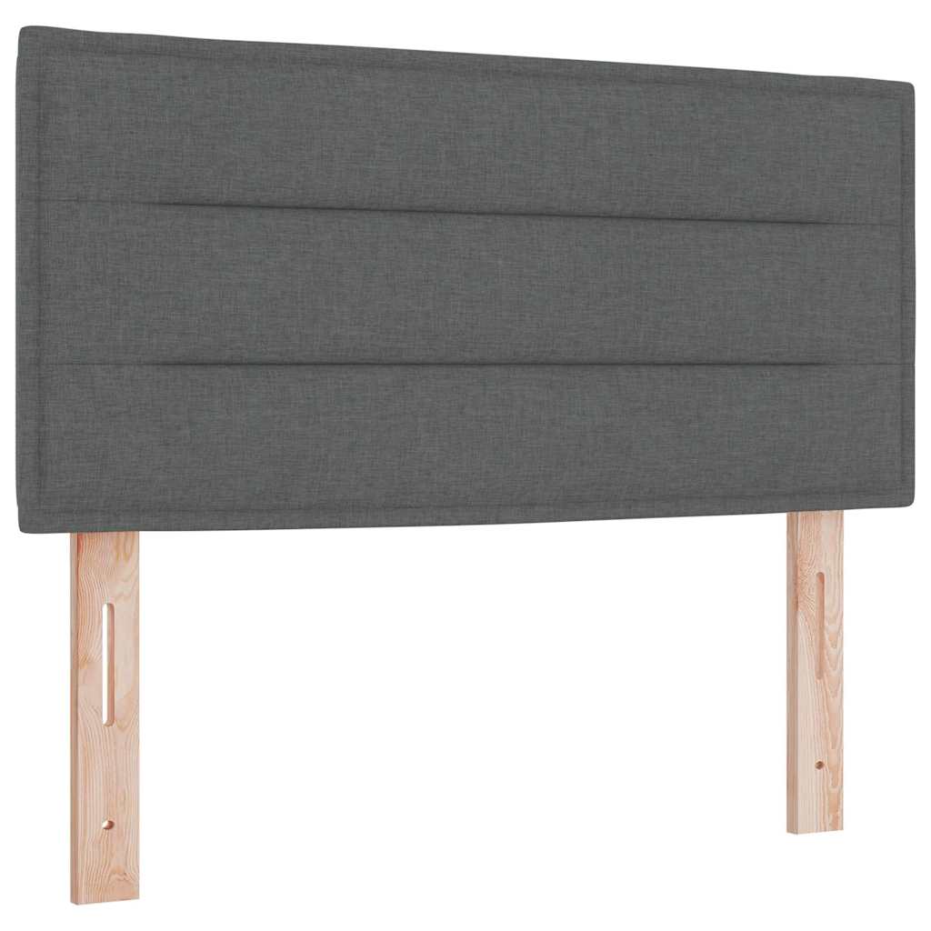 Κρεβάτι Box Spring με Στρώμα vidaXL Γκρι 90x200 εκ. Υφάσματος