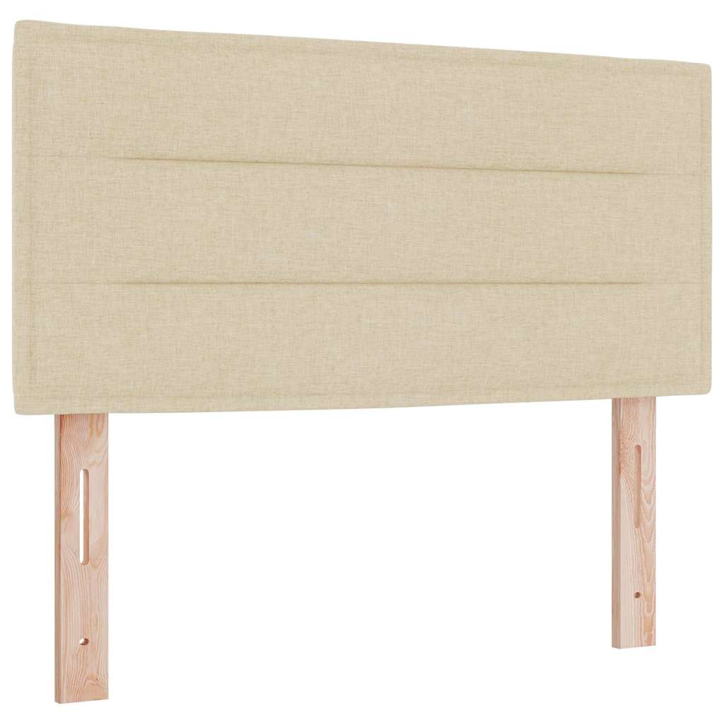 vidaXL Κρεβάτι με ελατήρια με στρώμα Κρεμ 100 x 200 cm ύφασμα