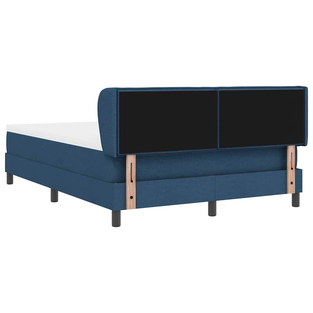 vidaXL Κρεβάτι με ελατήρια με στρώμα Μπλε 140 x 200 cm ύφασμα