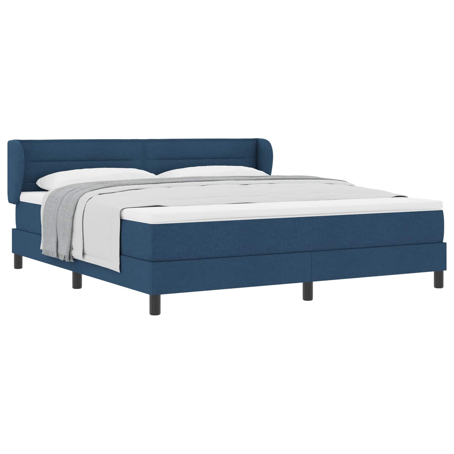 vidaXL Κρεβάτι με ελατήρια με στρώμα Μπλε 180 x 200 cm ύφασμα